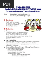 Tata Ibadah Natal Keluarga BNKP Tahun 2013 PDF