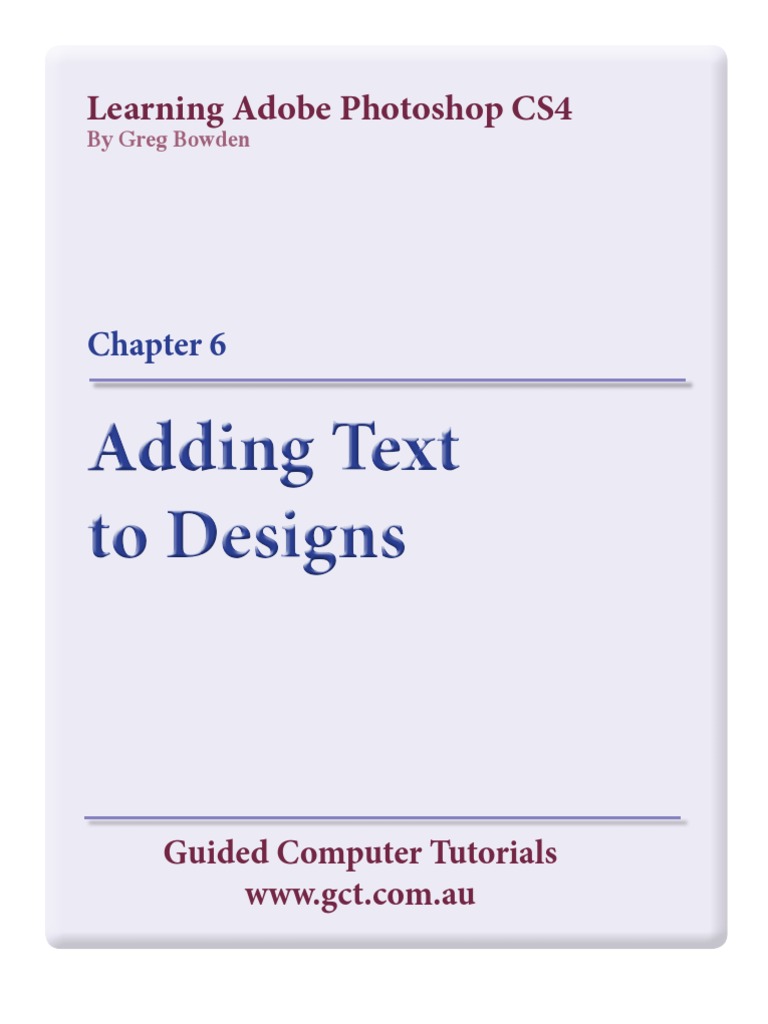 Learning Adobe Photoshop CS4 - Text | PDF | Adobe Photoshop | Computing
