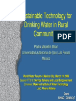 Sustainable Technology for Drinking Water in Rural Communities