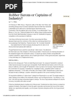 Robber Barons or Captains of Industry The Gilder Lehrman Institute of American History