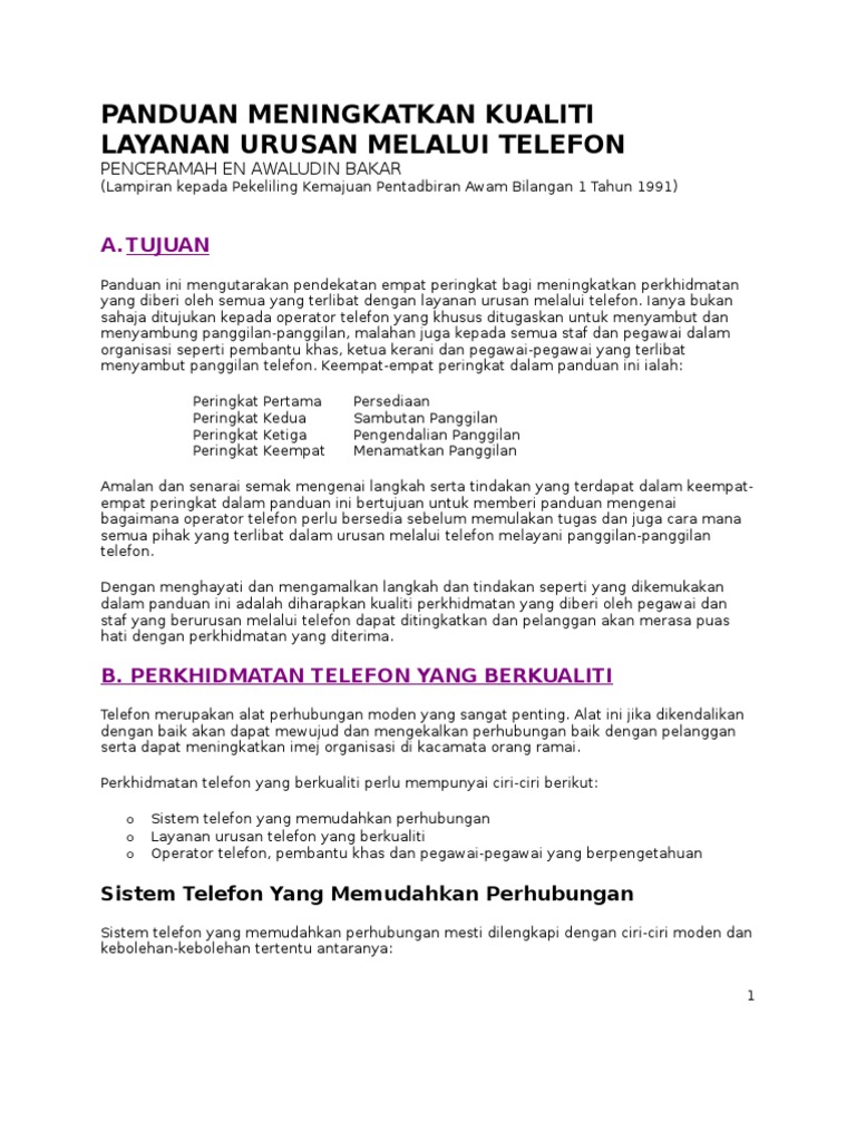 Urusan Telefon Pdf