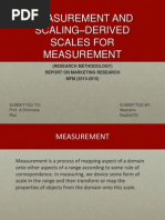 Measuement and Scaling