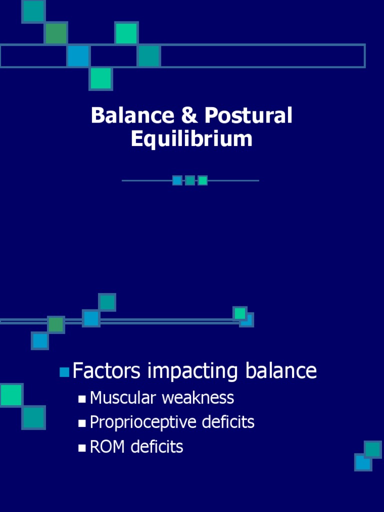 Balance and Postural Control Overview | PDF | Balance (Ability ...