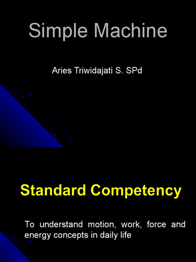 Understanding Simple Machines | PDF