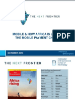 Mobile & How Africa Is Leading The Mobile Payment Charge: OCTOBER 2013