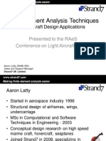 Finite Element Analysis Techniques for Light Aircraft Design