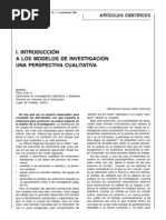 Introducción a los modelos de investigación. Una perspectiva cualitativa