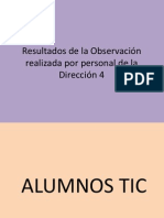 Resultados de la Observación realizada por personal de