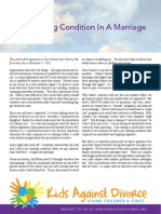 Pre-Existing Condition in a Marriage