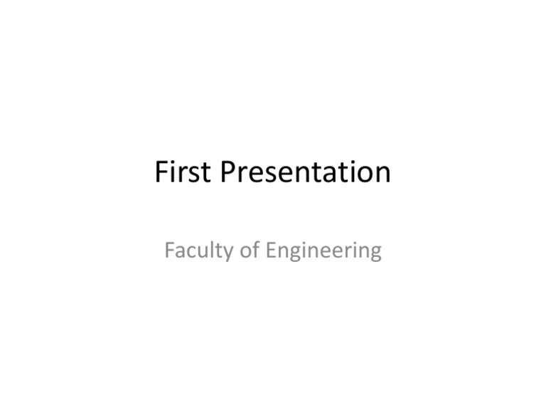 First Presentation Guidelines | PDF