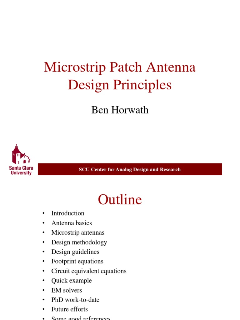 Microstrip Patch Antenna Design Pdf Antenna Radio Wireless