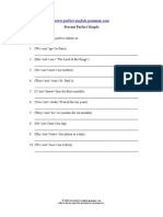 Present Perfect Form Negative PDF