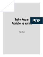 Stephen Krashen Acquisition Versus Learning PDF