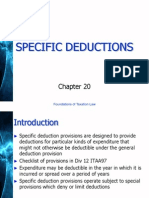 Specific Deduction On Australian Tax Slides