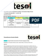 Tesol Kuwait Preconference Program