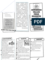 Folleto Seminario Taller para Docentes Gris PDF