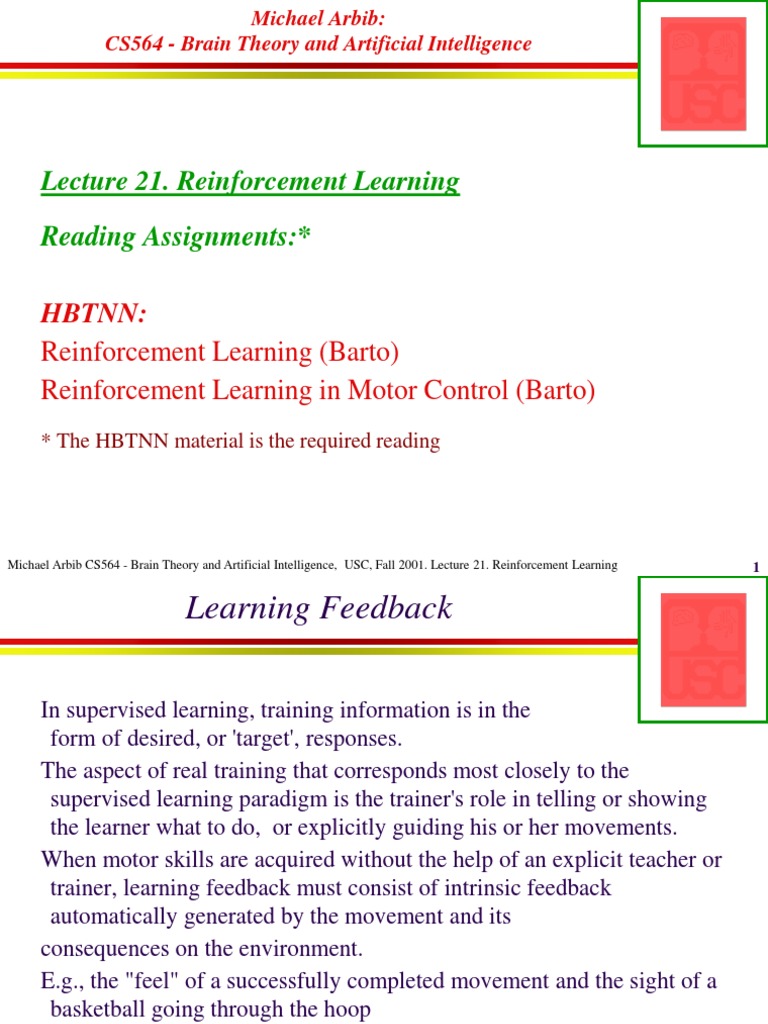 Reinforcement Learning (2001) | PDF | Reinforcement | Dynamic Programming