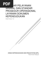 Download STANDAR PROSEDUR DAN STANDAR PELAYANAN MINIMAL LAYANAN DOKUMEN KEPENDUDUKAN by Rachmad Hidayat SN179175297 doc pdf