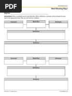 Word Meaning Map I PDF