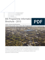 BS Programme Information Brochure - 2013