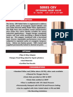 Cryogenic Relief Valve Technical Specifications