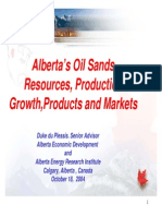 Alberta’s Oil Sands Resources, Production Growth,Products and Markets
