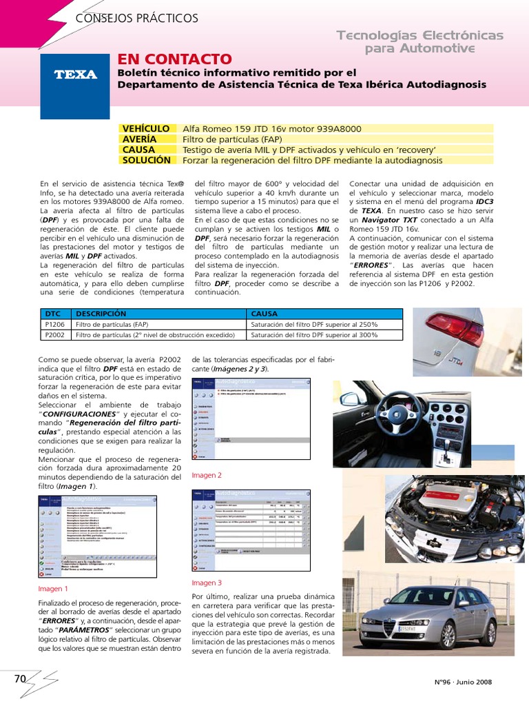 Alfa Romeo 159 Jtd Tecnologia E Ingenieria Informatica Y Tecnologia De La Informacion