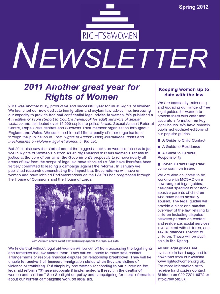 2011 Highlights: Rights of Women Initiatives | PDF | Domestic Violence ...
