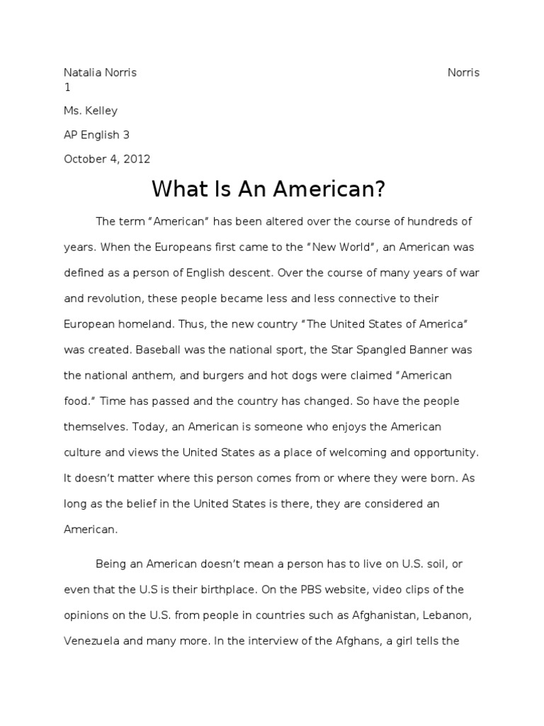 What Is An American Final | PDF | United States Border Patrol | Native ...