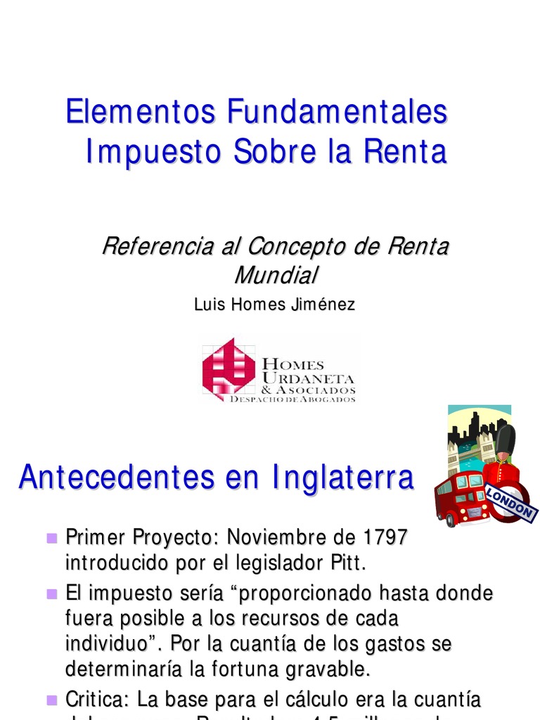 Elementos Fundamentales Del Impuesto Sobre La Renta | PDF | Impuestos ...