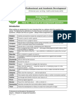 Assignments - Interpret and Plan Assignments How To - Interpret An Assignment Question