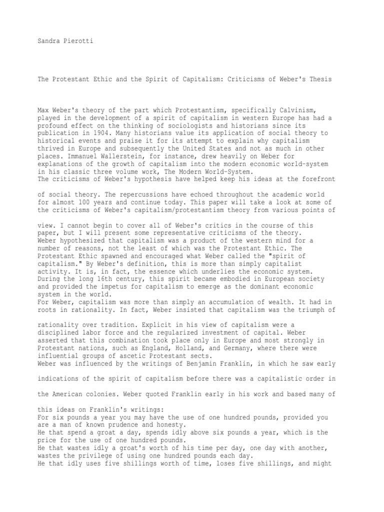 Max weber protestant work ethic picture