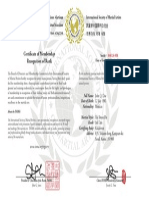 ISOMA Dan Membership Certificate