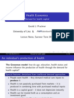 Health Economics: Demand For Health Capital