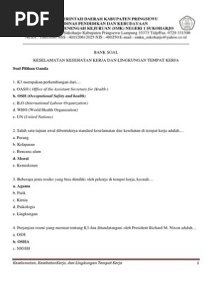 Bank Soal K3