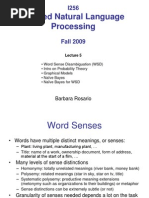 Applied Natural Language Processing: Barbara Rosario