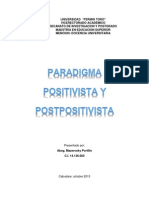 Paradigmas Positivista y Postpositivista