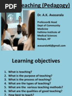 Art of Teaching (Pedagogy) : Dr. A.K. Avasarala