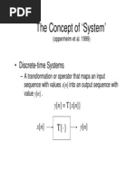 The Concept of System': - Discrete-Time Systems