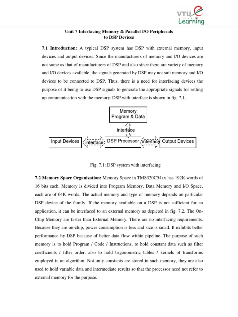 Unit 7 VTU Format - DSP Processor 1st Internals PDF | PDF | Technology ...