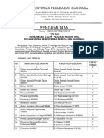 Pengumuman Awal Cpns 2013 FINAL Kemenpora