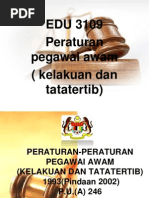 Edu 3109 Peraturan Pegawai Awam Kelakuan Dan Tatatertib
