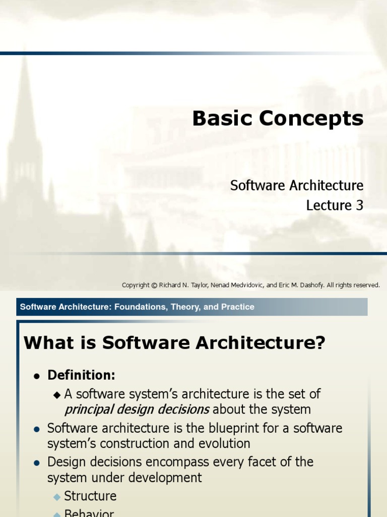 03 Basic Concepts | PDF | Software Architecture | Component Based ...