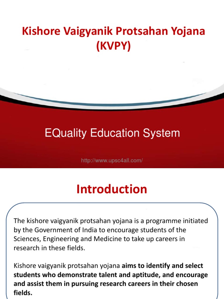 Notes On Kishore Vaigyanik Protsahan Yojana KVPY pdf Academia Science And Technology