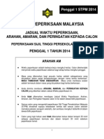 Jadual STPM Penggal 1 PDF