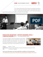 LEAD Training Libya - COURSE SCHEDULE - NOVEMBER 2013 PDF