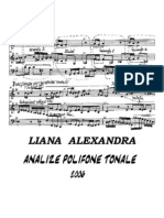Liana Alexandra: Analize Polifone Tonale / Polyphonic Tonal Analysis