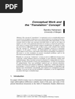 Conceptual Work and The 'Translation' Concept