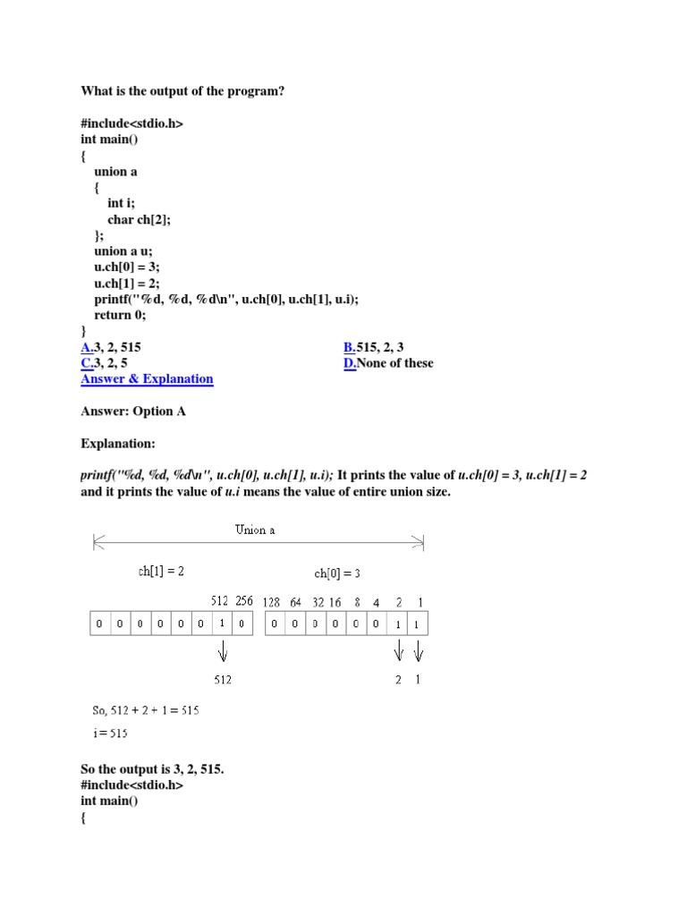 What Is The Output of The Program | PDF | Integer (Computer Science ...
