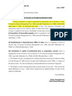 RBI Master Circular On Foreign Investments in India PDF